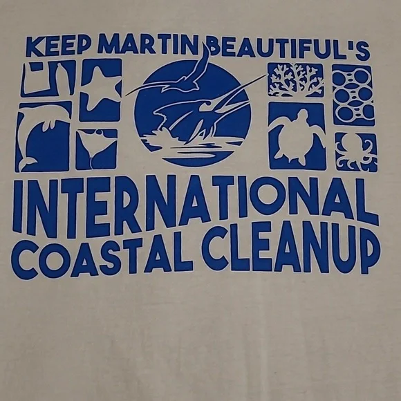 Gildan Unisex White Short Sleeve Tshirt Blue Martin County Coastal Florida XL - Picture 8 of 9